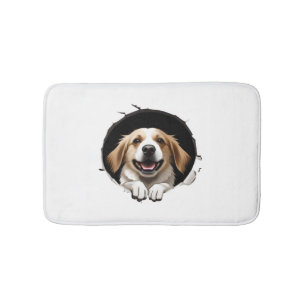 Happy dog   bath mat