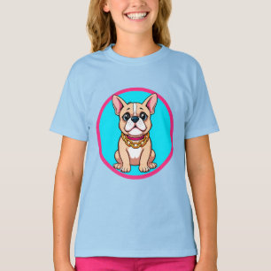 Happy Dog Cartoon Illustration T-Shirt
