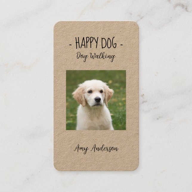 - Happy Dog - Dog Walking Business Card (Front)