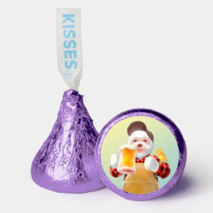 Happy Dog Drinking Beer Hershey®'s Kisses®