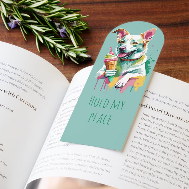 Happy Dog eating an ice-cream Bookmarks (Book)