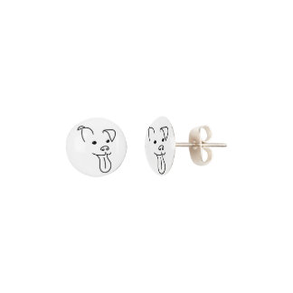 Happy Dog Face Earrings