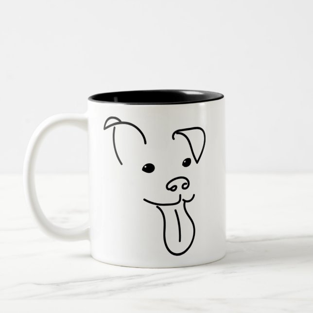 Happy Dog Face Mug (Left)