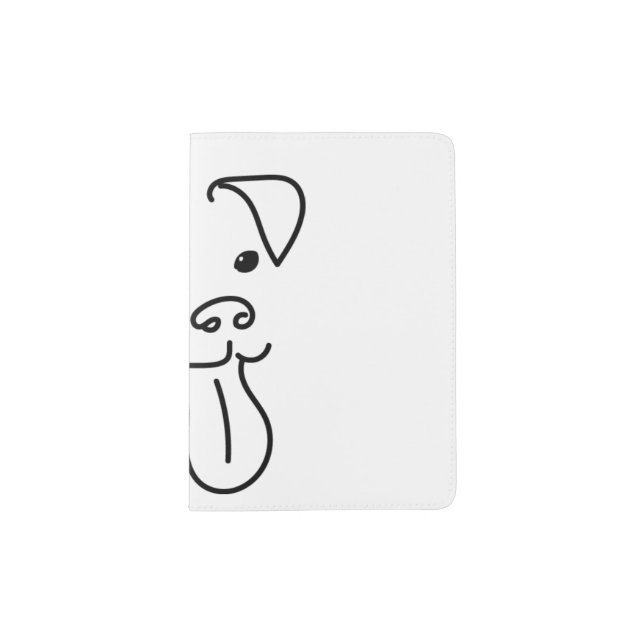 Happy Dog Face Passport Cover (Front)