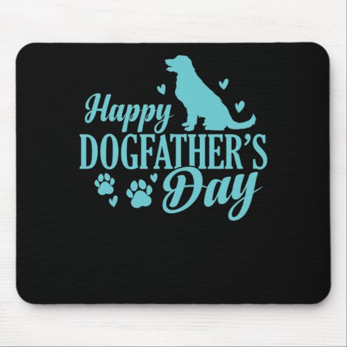 Happy dog Fathers Day Papa Vatertag Mouse Pad