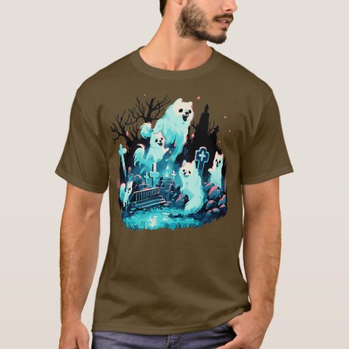 Happy dog ghosts T_Shirt