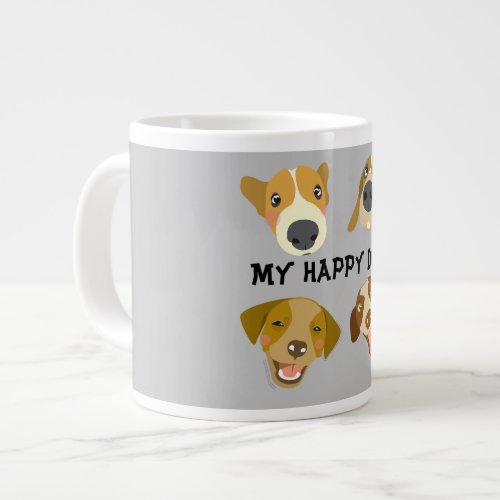 Happy Dog Jumbo Mug