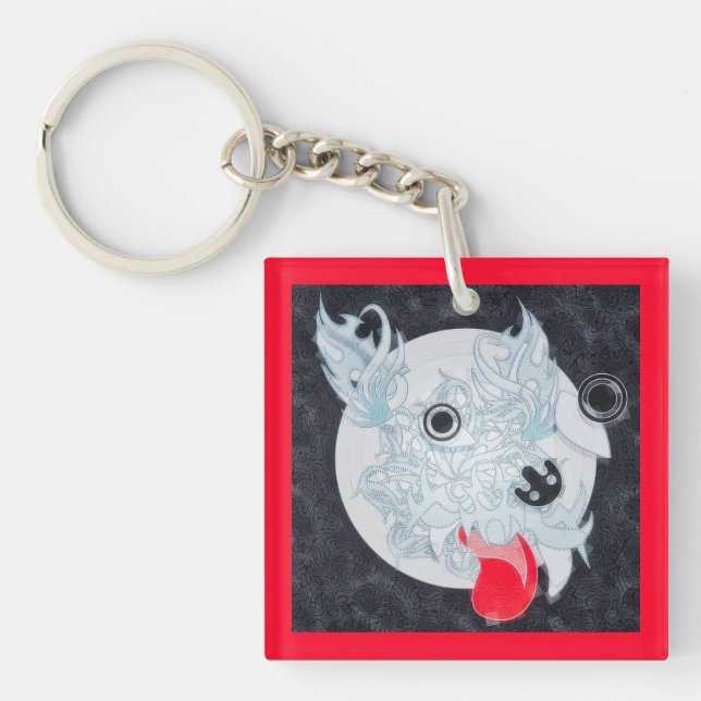 Happy Dog Keychain (Front)