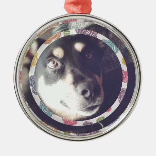 Happy Dog Metal Ornament