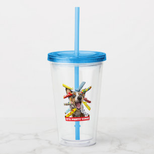 Happy Dog Party Blowers Acrylic Tumbler