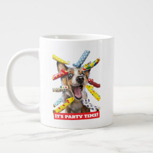 Happy Dog Party Blowers Giant Coffee Mug