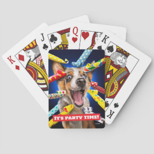 Happy Dog Party Blowers Poker Cards