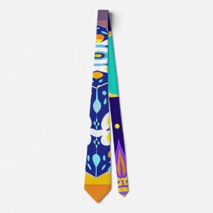 Happy Dog Portrait Neck Tie