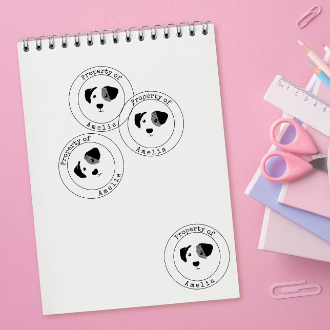 Happy Dog Property of  Rubber Stamp (Creator Uploaded)