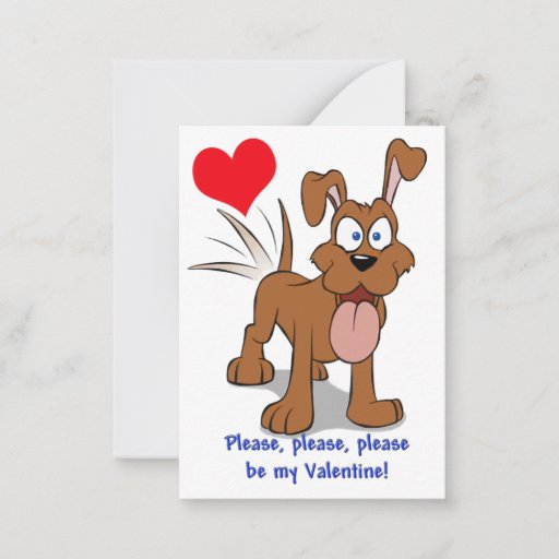 Customizable Happy Dog Valentine Cards to Hand Out for Kids Business Card Templates