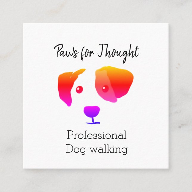 Happy Dog Walking / Dog Groomer Business Card (Front)