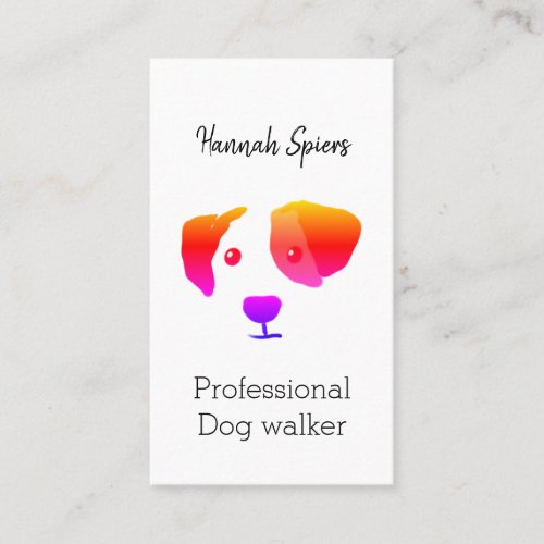 Happy Dog Walking  Dog Groomer Business Card
