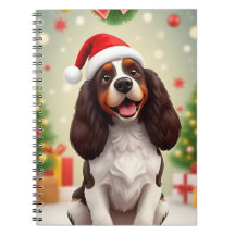 Happy Dog Wearing Santa Hat