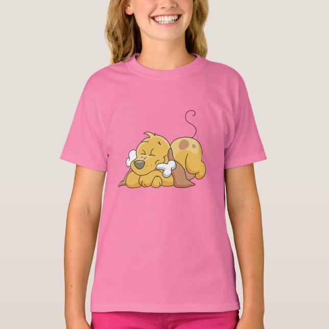 Happy Dog With Bone Tshirts and Gifts (Front)
