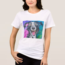 HAPPY DOG WOMAN"S T-SHIRT
