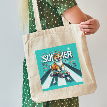 Happy Doggo Summer Tote Bag