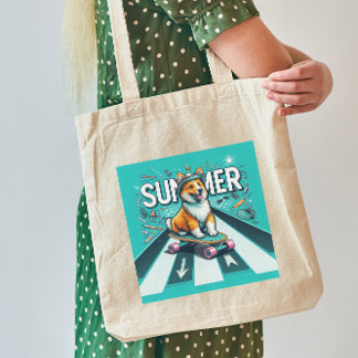 Happy Doggo Summer Tote Bag