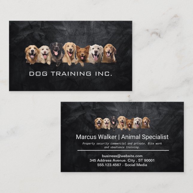 Happy Dogs | Animal Trainer Business Card (Front/Back)