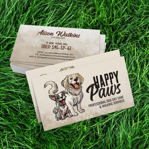 Happy Dogs Illustration Business Card