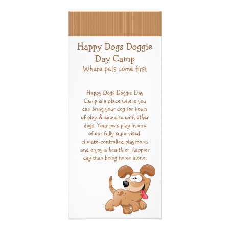 Happy Dogs (pinstripe) Rack Card