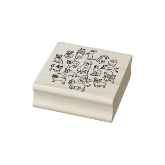 Happy Dogs Rubber Stamp