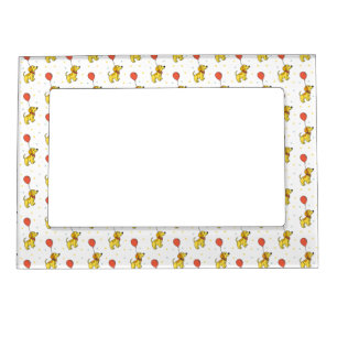 Happy Dogs with Balloons Pattern Magnetic Frame