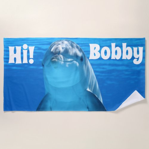 Happy Dolphin Beach Towel