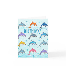 Happy Dolphin Birthday Cards