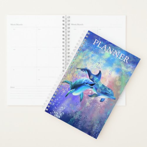 Happy Dolphin Couple Planner Family