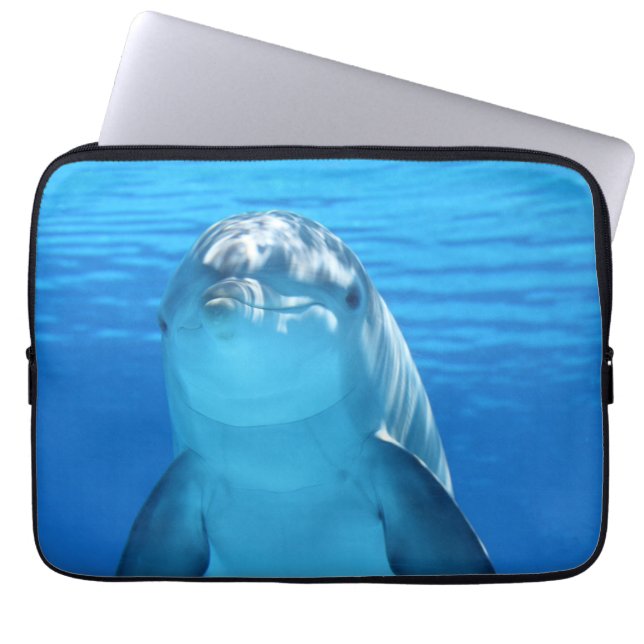 Happy Dolphin Laptop Sleeve (Front)