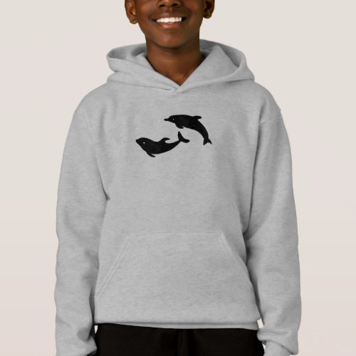 Happy Dolphins Kids Hooded Sweatshirt