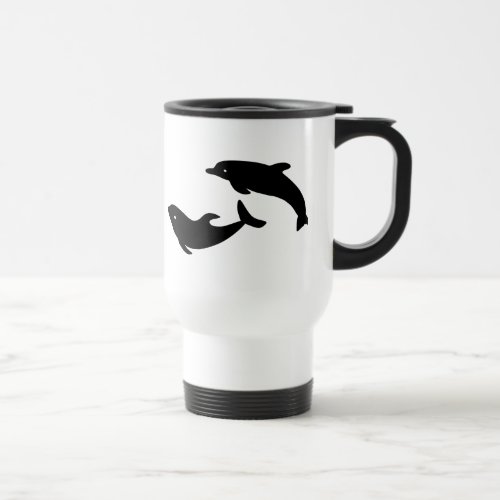 Happy Dolphins Travel Mug