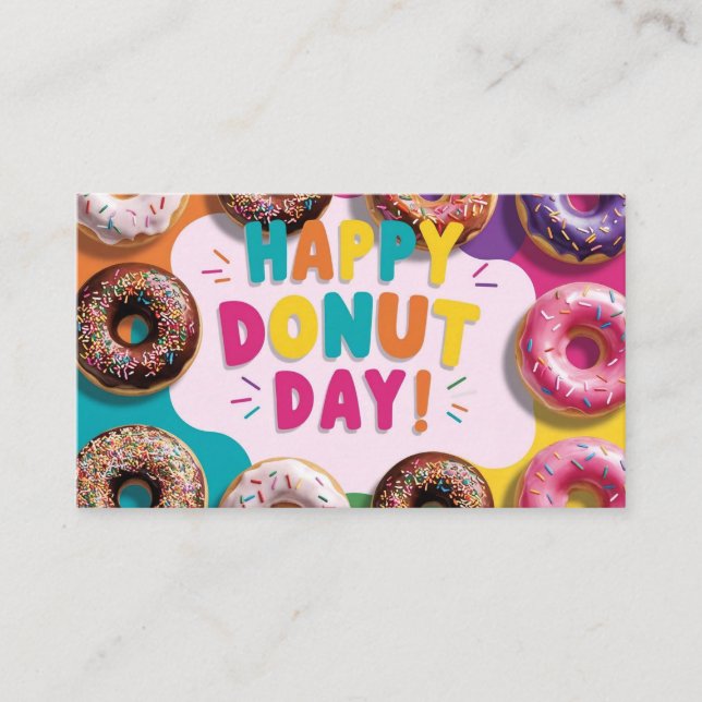 Happy Donut Day Business Card (Front)