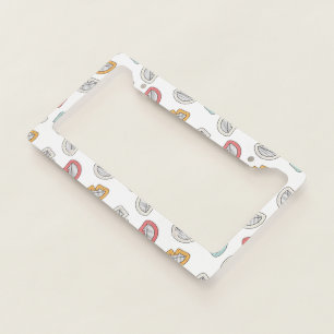 Happy Doodle Laugh License Plate Frame