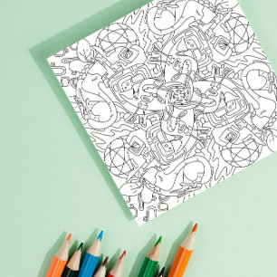 Happy Doodles: Around the World Coloring Page Poster