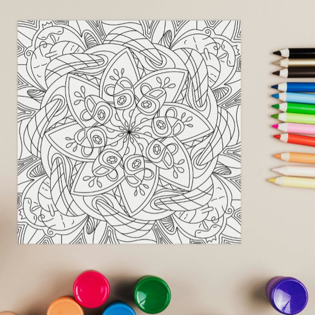 Happy Doodles: Cute Flower Coloring Page For Kids Poster (Creator Uploaded)