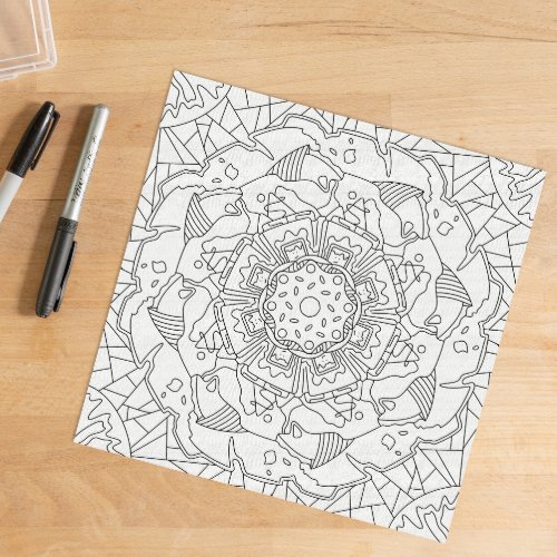 Happy Doodles Joyful Coloring Page Poster