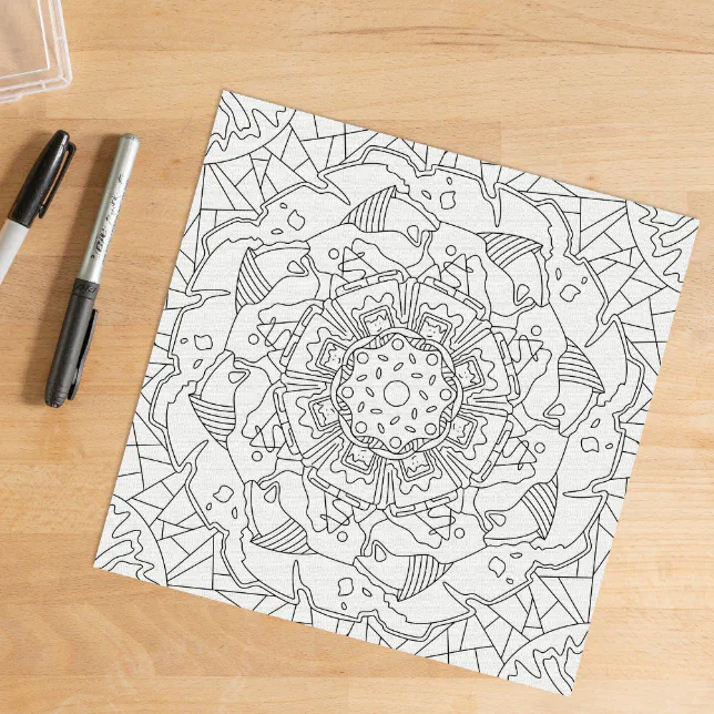 Happy Doodles: Joyful Coloring Page Poster | Zazzle