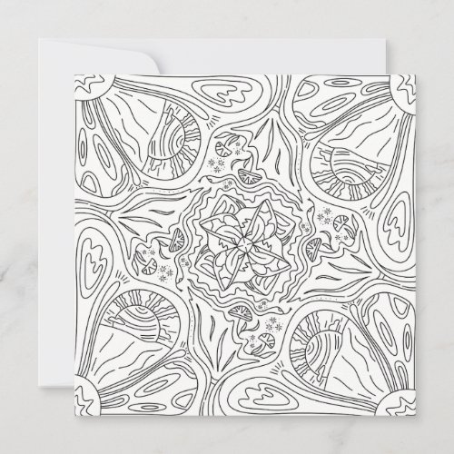 Happy Doodles Sunny Day Coloring Card For Kids