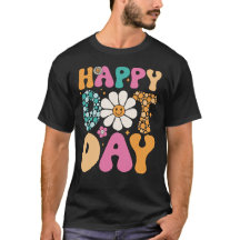 Happy Dot Day Hippie Flowers Smile Face Groovy