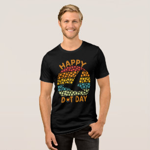Happy Dot Day Hummingbird Colorful Tri-Blend Shirt