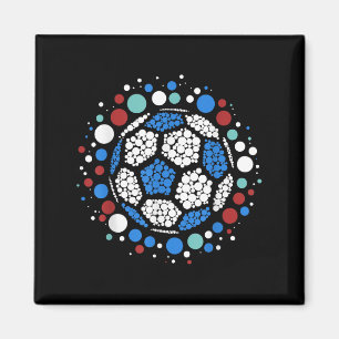 Happy Dot Day Lka Dot Soccer Ball Lover Boys Kids Magnet