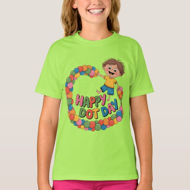 Happy Dot Day September 15 Preschool Kids T-Shirt (Front)