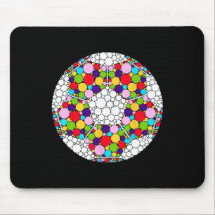 Happy Dot Day Soccer Polka Dot Art Student Girls B Mouse Pad
