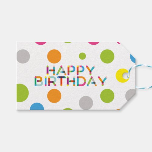 Happy Dots Happy Birthday Gift Tags